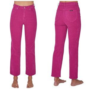 Rolla’s Original Straight Cord Pants Magenta High Rise Size 30 NWT